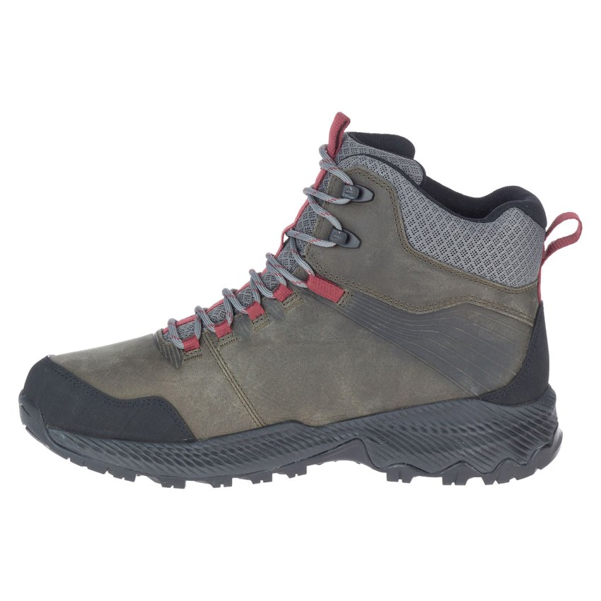 Chaussures Randonnée Merrell Forestbound Mid Waterproof Grise Homme | R.U.OWKP